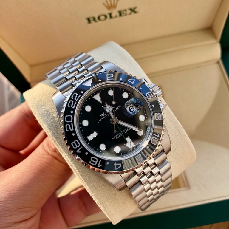 Batch match box Support Hong Kong, the United States direct mailRolex GMT  , color clash is really too good! The case and buckle are made of genuine steel combined with more durable and corrosion-resistant! Automatic mec