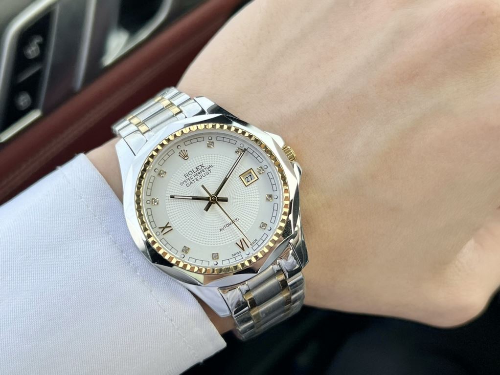 Gold and white same.  The store's main promotional models [2023 latest force   popular models] Rolex ROLEX highest version of senior automatic wristwatch! Men's watches  unique business vintage style, constant charm, hig