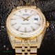 The highest version of the high-definition real photo journal full of diamonds models! 41mm diameter! Suitable for both men and women! Adopting 3255 automatic mechanical movement! Rolex luxury 18k nanotechnology! 5 group