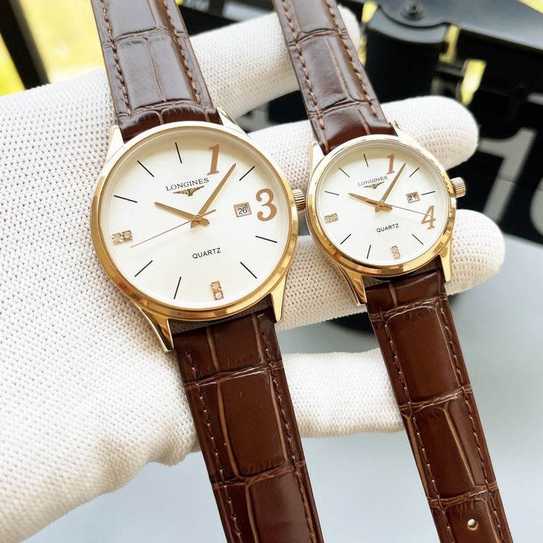 Longines   Couple's Watch Original Imported Quartz Movement Mineral Glass Mirror 316L Steel Case Diameter Men 40mm Women 30mm Thick 8mm   If the sun   stops its dazzling light today. Then a smile from you will light up m