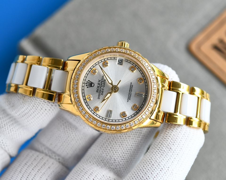 [ROSE][ROSE] 2022 Annual Pop-Up Recommendations  Rolex - New R OLEX Lady Jewelry CollectionUpgrade V8 version with high-end sunray dial Ring circle set 38 Wesselton diamonds [Rose] [Rose] Fashion women's watch Simple thr