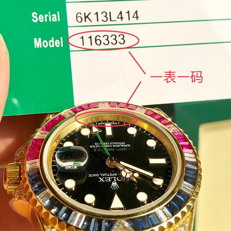 With box Support Hong Kong, the United States direct mailSpecial channel Rolex Greenwich type , 116759SAru-78209, the case and buckle with a combination of real 904 steel Germany imported technology vacuum gold plating p