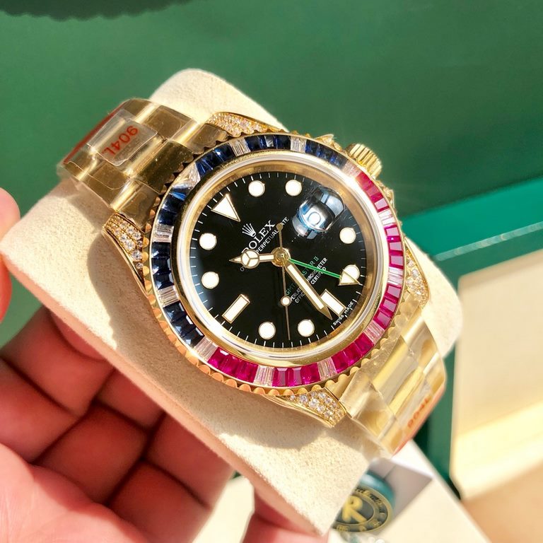 With box Support Hong Kong, the United States direct mailSpecial channel Rolex Greenwich type , 116759SAru-78209, the case and buckle with a combination of real 904 steel Germany imported technology vacuum gold plating p