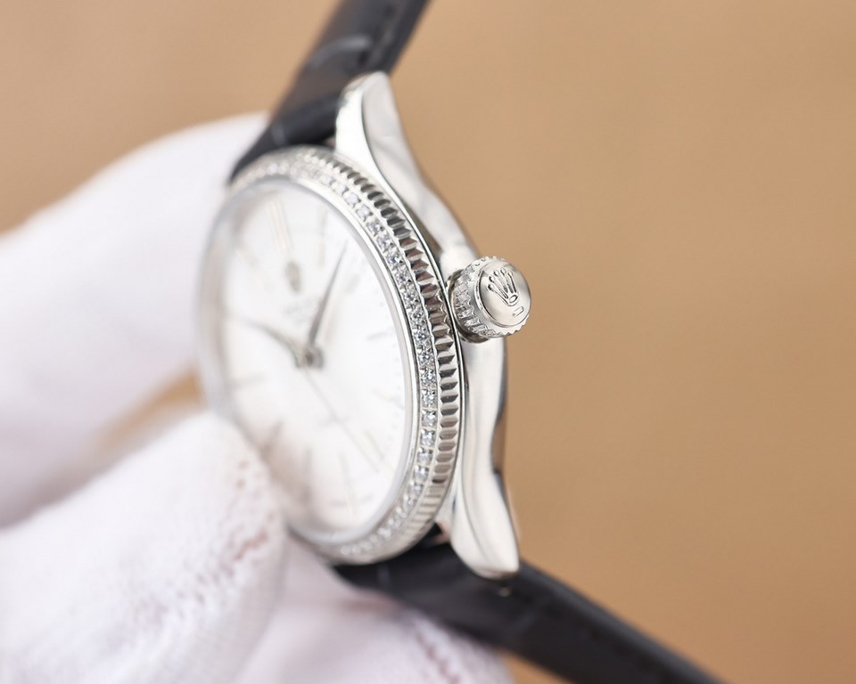 ROLEX Rolex Cellini women's models [simple classical from the elegant] Sven simple appearance from the elegant, slim business style elegant Sven. Case] watch size 32mmX8.5mm. Sapphire mirror, thin case is comfortable to 