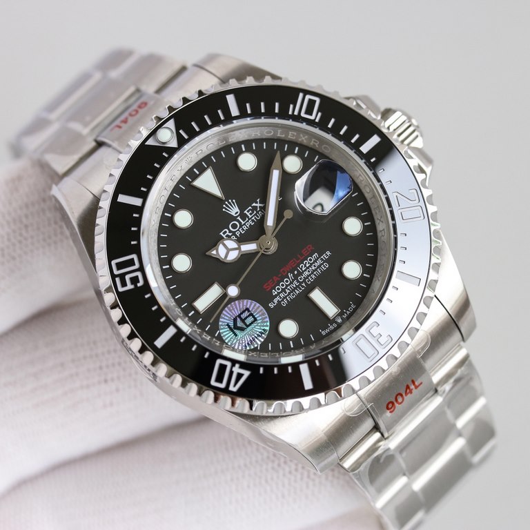 Rolex SEA-DWELLER Ghost King [Black Diamond] 43mm single red copy of the essence of the parallel generation version of the Ghost King SEA case in steel to reach the same with the genuine, the original process of ceramic 