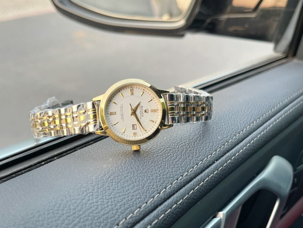 . Latest Rolex-ROLEX   Couple's Pair Watches Original imported quartz movement 316L steel case Mineral Superglass mirror Steel bracelet Diameter 40mm thick 8mm Female Diameter 28mm thick 8mm   If the sunshine   stops its