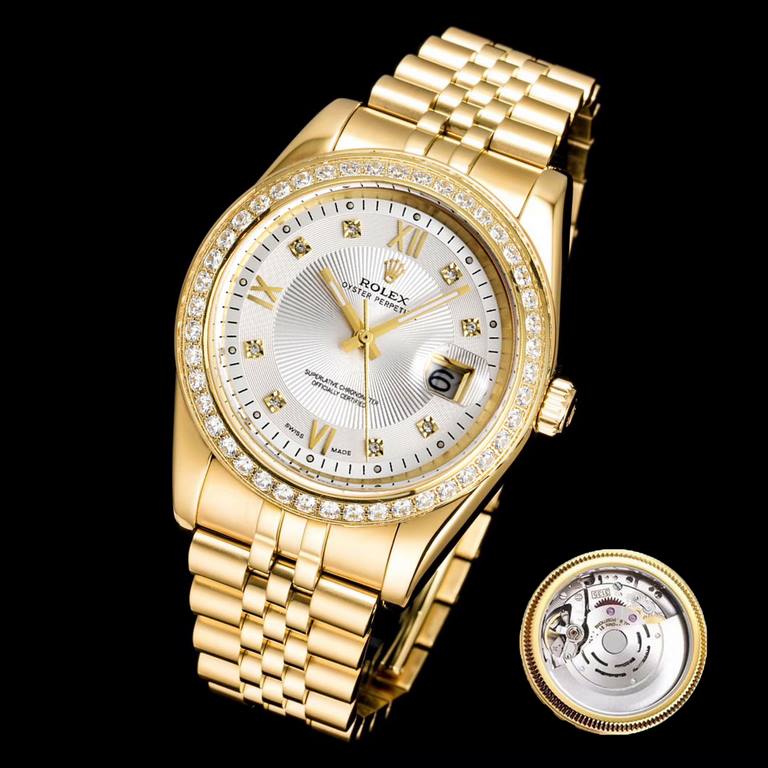 Rolex log full of diamonds earthy version of luxury 18k nanotechnology! AAA zirconia carefully crafted! Using imported machine 3135 automatic mechanical movement! The whole case inlaid with Swarovski crystal diamonds! (N