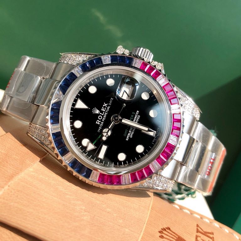 With box Support Hong Kong, the United States direct mailSpecial channel Rolex Greenwich type , 116759SAru-78209, the case and buckle with a combination of real 904 steel Germany imported technology vacuum gold plating p