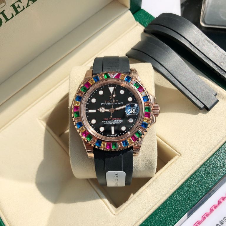 Boxed Support Hong Kong and USA direct shippingSugar Bean! We replace the colored diamonds on the case with Swarovski crystals, the effect is not inferior to the original! The true meaning of the gold watch is here! Thro