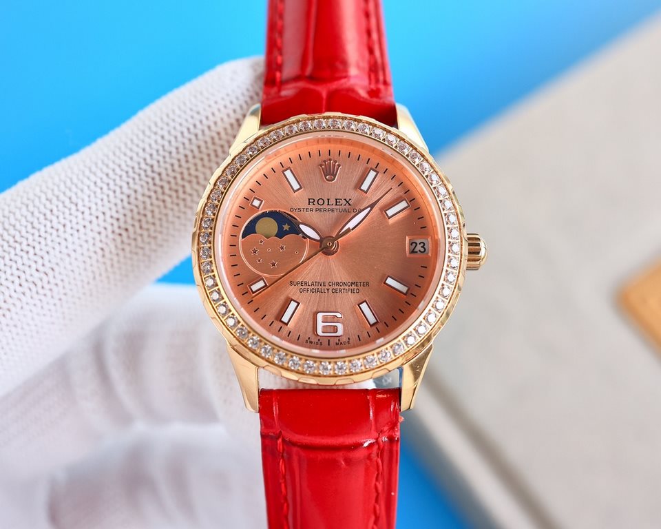 Annual explosive recommended best women's models Rolex new R OLEX Lady Jewelry Series Moon [Moon] Phase [Sun] Series   9-word position sun, moon and stars function, equipped with the original imported call8217 moon phase