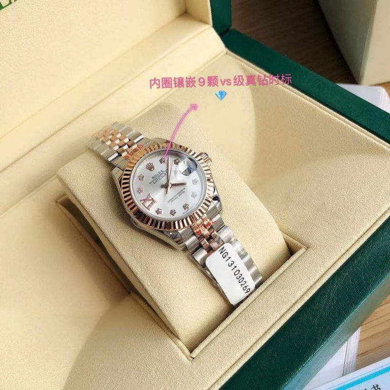 With box Support Hong Kong, the United States direct mailRolex Women's Logotype 28㎜ Log Series, Women's Logotype Oyster case is a model of solid elegance and perfect proportion, using 316L stainless steel to forge stainl