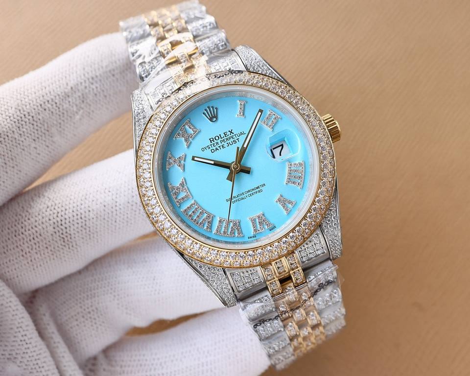 . Rolex ROLEX Luxury Ultimate Starburst Edition Hand-set and hand-built, the case and bracelet are fully encrusted with diamonds. Interpretation of luxury quality, dazzling, glamorous bloom. Movement domestic machine sta