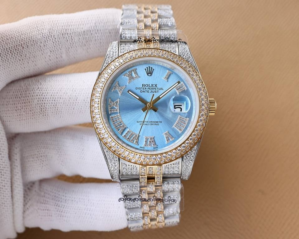 . Rolex ROLEX Luxury Ultimate Starburst Edition Hand-set and hand-built, the case and bracelet are fully encrusted with diamonds. Interpretation of luxury quality, dazzling, glamorous bloom. Movement domestic machine sta