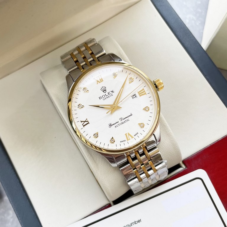 Rolex Rolex boutique men's watches, classic three-hand design, noble atmosphere, gentleman style, excellent quality, hot sale all over the city. Adopting automatic mechanical movement, top-grade 316 stainless steel case,