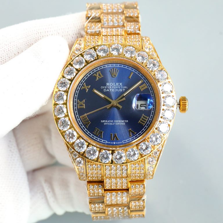 UnityRolex ROLEX Luxury Extreme Full Star Edition Watch 904 steel to create, pave the top Swarovski diamonds, the interpretation of luxury quality, dazzling, glamorous bloom. The case and bracelet are entirely set with d