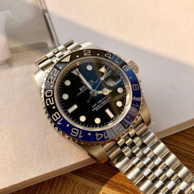 Batch match box Support Hong Kong, the United States direct mailRolex GMT  , color clash is really too good! The case and buckle are made of genuine steel combined with more durable and corrosion-resistant! Automatic mec