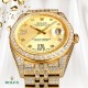 The highest version of the high-definition real photo journal full of diamonds models! 41mm diameter! Suitable for both men and women! Adopting 3255 automatic mechanical movement! Rolex luxury 18k nanotechnology! 5 group