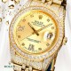 The highest version of the high-definition real photo journal full of diamonds models! 41mm diameter! Suitable for both men and women! Adopting 3255 automatic mechanical movement! Rolex luxury 18k nanotechnology! 5 group