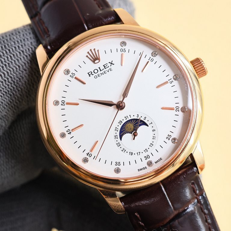 2024 Taiwan factory's latest force, the market's highest version of the latest recommended models, Rolex  Cellini moon phase series. Men's wristwatch simple but not lose the atmosphere [Victory] equipped with accurate Sw