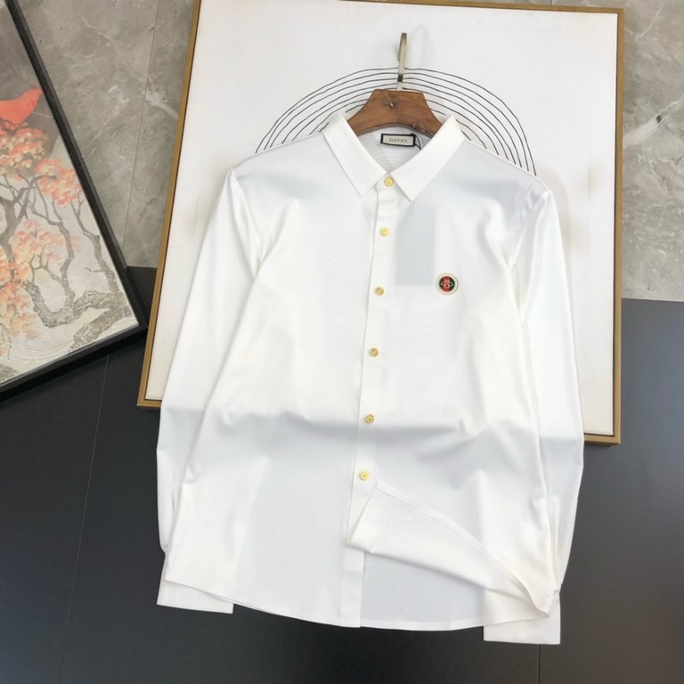 GU23S fall and winter full quality phase men's long-sleeved shirt, evergreen basic models Original factory production! Adopting mercerized cotton fabric, both the shape and workmanship make you comfortable and assured! S