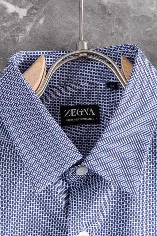 New#ZegnaZega high quality collector grade imported high weave cotton men's long sleeve shirt! Summer new high-quality luxury goods people first collector grade long-sleeved shirt, trading company channel goods, 23 years