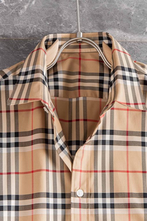 New#Burberry BURBERY high quality collector grade imported high weave cotton men's long-sleeved shirt! 23FW fall and winter new high-quality luxury person first collector grade long-sleeved shirts, trading company channe