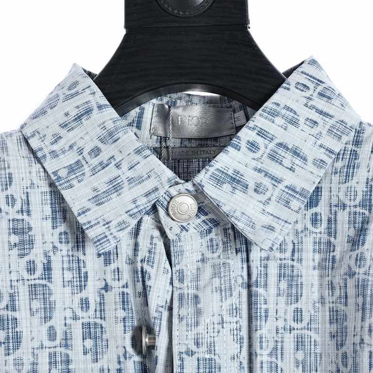 DiorDior 22ss Classic Full Print Old Flower Denim Shirt JacketThe original purchase, the difference between the market version, exclusive molding custom aluminum buttons, washed and stored for a long time is not easy to 