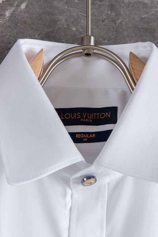 New#LOUDEN LOUSVUITT High-quality collector-grade imported high weave cotton men's long-sleeved shirts! 23FW fall and winter new high-quality luxury goods people first collector-grade long-sleeved shirts, trading company