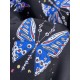 VLT...... floral butterfly elements design long sleeve shirt Custom imported liquid ammonia cotton fabrics on the body like a spring breeze Vintage aesthetics of the pattern design interpretation as if from the Los Angel