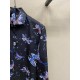 VLT...... floral butterfly elements design long sleeve shirt Custom imported liquid ammonia cotton fabrics on the body like a spring breeze Vintage aesthetics of the pattern design interpretation as if from the Los Angel