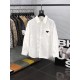 Prada 2023ss new men's long sleeve shirt, high quality ready-to-wear! Customized fabrics Breathable and comfortable, impeccable details, branded elements design concepts, reflecting high quality. The handfeel is delicate