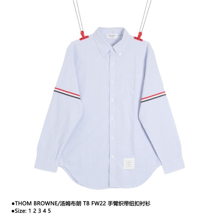 THOM BROWNETom Brown TB FW22 Arm Woven Button Down ShirtSize：1 2 3 4 5The same style of Kwon Chi-Lung! Cotton color woven fabric, 100% reproduction. Collar shape with three-dimensional tailoring process, front and back b