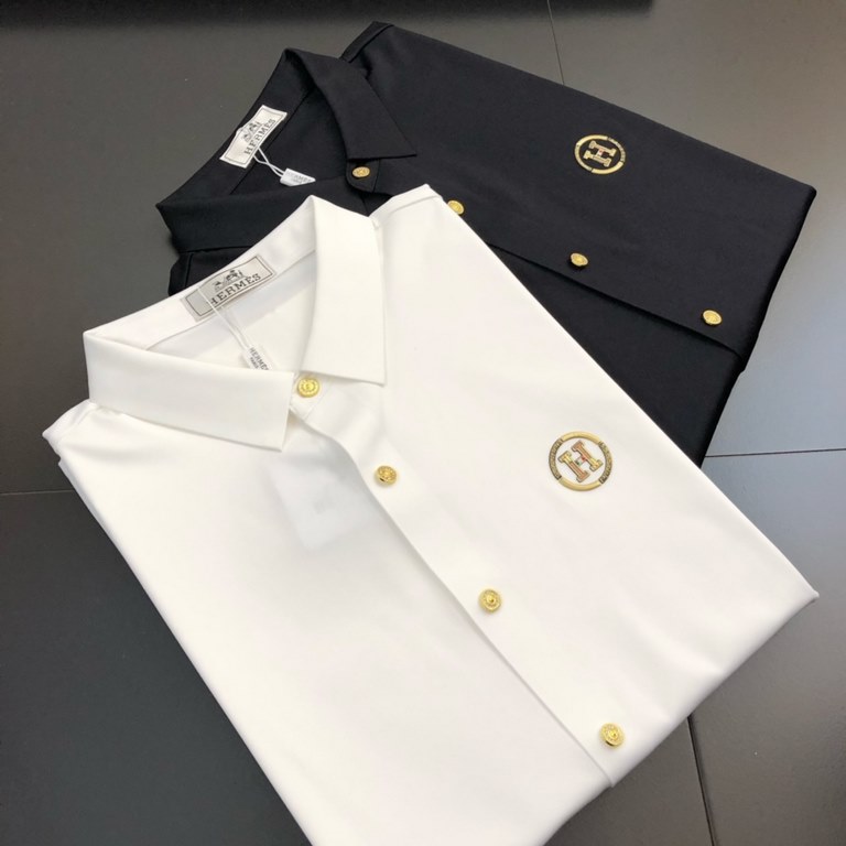 HER23S new product Full quality men's long sleeve shirt!!!! Company goods, chest letters soft rubber perfect details ............ modern elegant modeling, single wear or inner wear are excellent! Exclusive narrow collar 