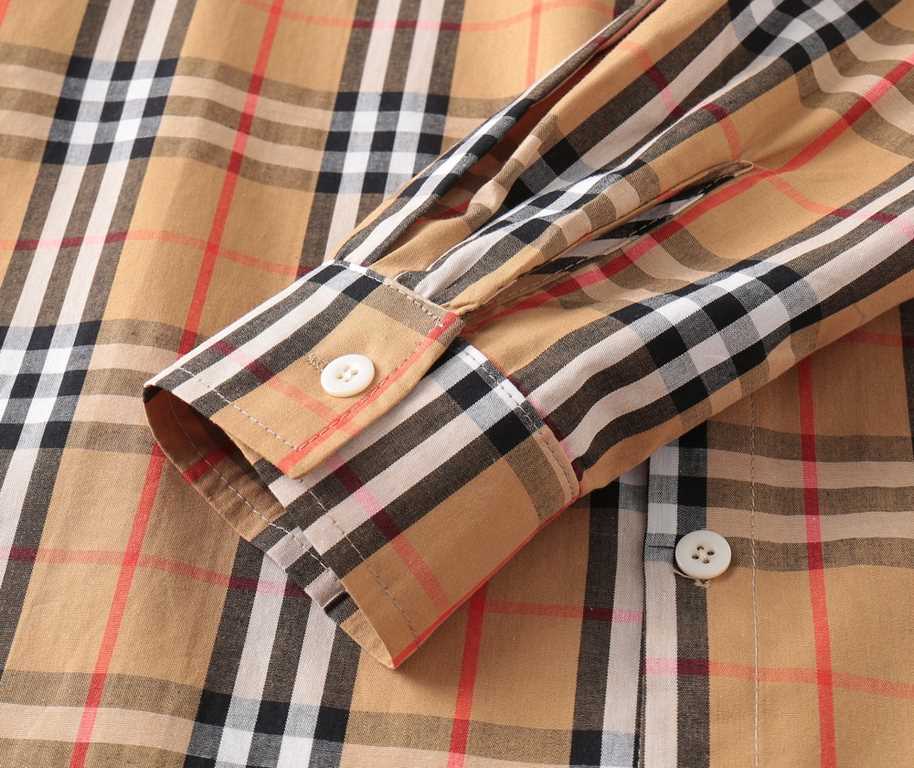 Burberry 2023ss new men's long sleeve shirt, high quality ready-to-wear! Customized fabric Breathable and comfortable, impeccable details, brand elements design concept, reflecting high quality. Hand feel delicate and so