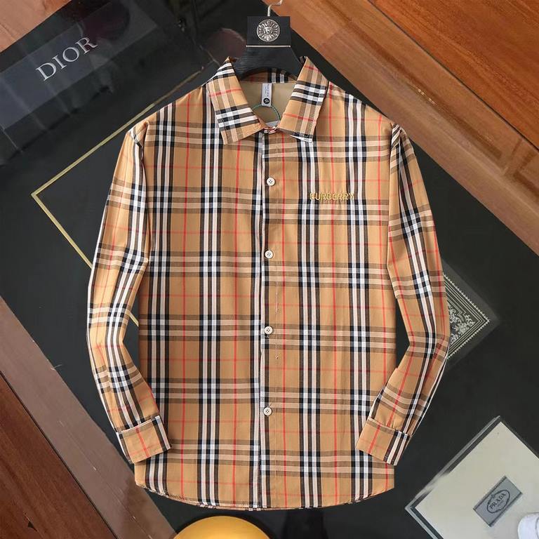 Burberry 2023ss new men's long sleeve shirt, high quality ready-to-wear! Customized fabric Breathable and comfortable, impeccable details, brand elements design concept, reflecting high quality. Hand feel delicate and so