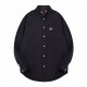 balenciag's new long-sleeved shirt for spring 23. Classic heavy shadow lettering with logo overlay in a three-dimensional cut. Men's and women's styles. Customized engraved logo buttonsColor black. color black. white.Siz