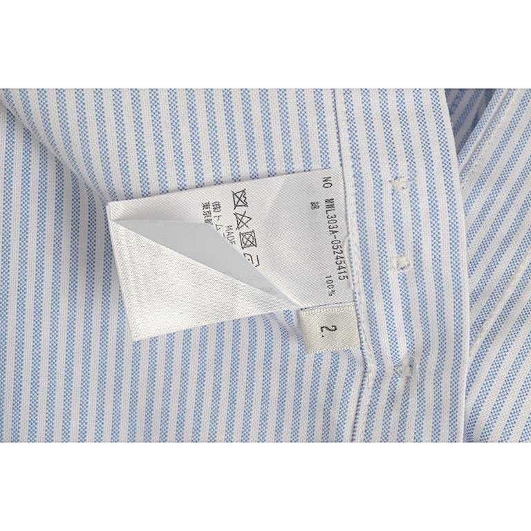 Thom BrowneTom Browne TB Two Sleeve Three Color Woven Stripe ShirtSize：1 2 3 4The most classic, classic, classic model of TB family. Purchased from Macau   zp one to one replica, imported fabrics, double sleeve logo webb