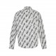 BalenciagaBalenciaga 23Fw Full Print Signature Monogrammed Shirt-White color.The fabric is made of 40s40s combed cotton plain fabric with a gram weight of 145g, the material does not add water soft oil and silicone oil i