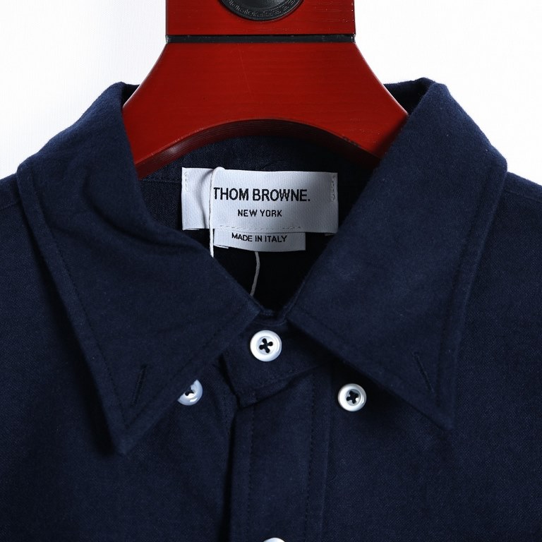 Thom Browne 22Fw Four Bar Stripe Flannel Long Sleeve ShirtHigh-count, high-density custom fabrics, facecloth thickened brushed, brushed process processing, feel delicate, high-grade cotton fabrics, the entire process usi