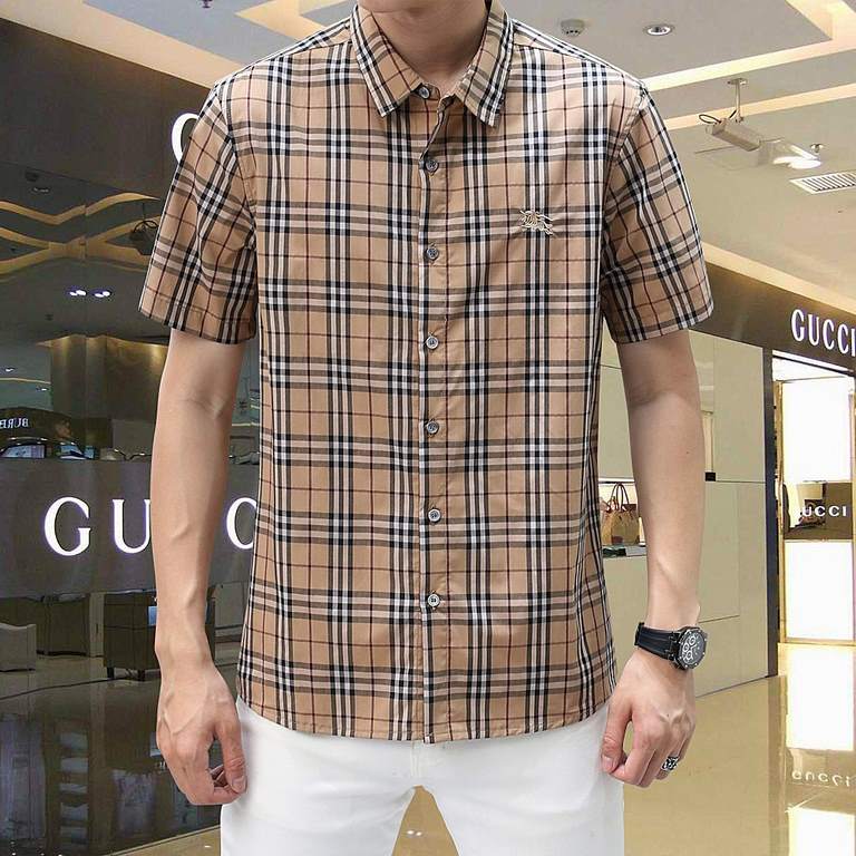 BURBERRY Burberry shirts, HK foreign goods, Thailand, the official website counter synchronization on sale, AD, BUR home every season's staple single product, the latest signature-style main label, quite a sense of aesth