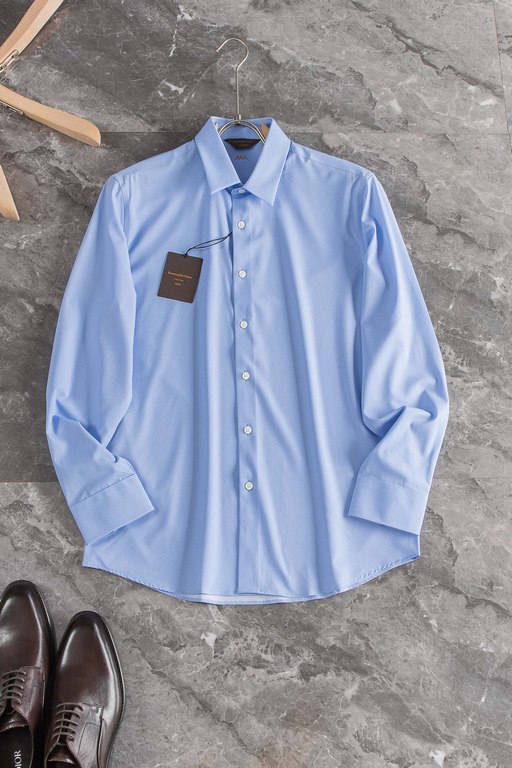 New#Zegna Zega high-quality collector-grade imported high weave cotton men's long-sleeved shirts! 23FW fall and winter new high-quality luxury provider first collector-grade long-sleeved shirts, trading company channel g