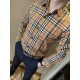 (High-end quality) Burberry 2022 counter the latest explosion of striped shirt shipment Paris counter synchronization on sale! Selected Italy    imported customized cotton shirt fabric with the latest plaid design, the c