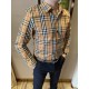 (High-end quality) Burberry 2022 counter the latest explosion of striped shirt shipment Paris counter synchronization on sale! Selected Italy    imported customized cotton shirt fabric with the latest plaid design, the c