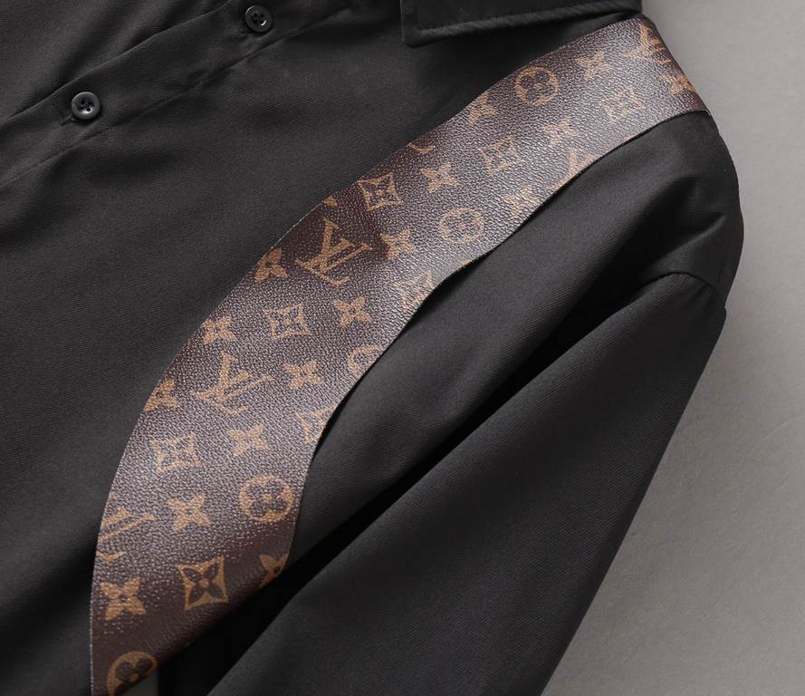 LV Louis Vuitton 2023ss new men's long sleeve shirt, high quality ready-to-wear! Customized fabrics Breathable and comfortable, impeccable details, brand elements design concepts, reflecting high quality. The handfeel is