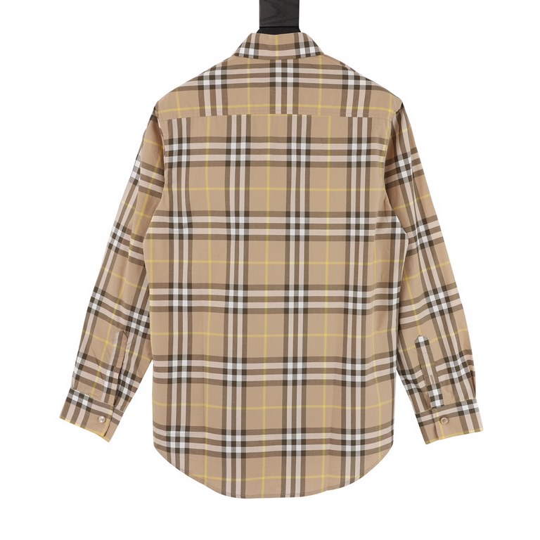 BurberryBurberry New Stripe Long Sleeve ShirtBBR brand's most representative striped elements shirt, counter sales of the first paragraph. The fabric is made of double stranded 80 woven twill fabric, checkered counterpoi