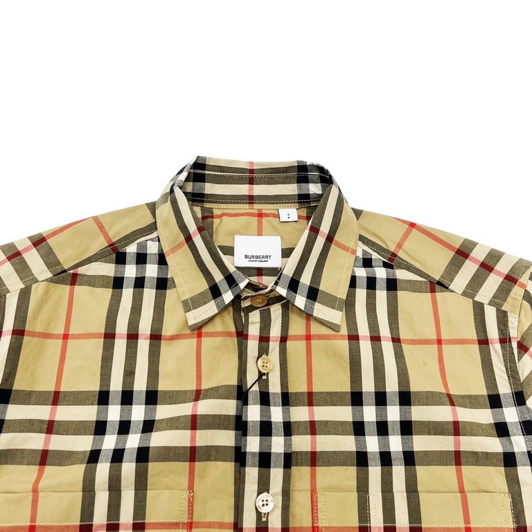 BurberryBurberry classic check arm white letter logo long sleeve shirtSleeve positioning 140 degrees constant temperature white letters hot map, cut pieces, hot hot hot thin, to and from the sewing, collar sitting collar