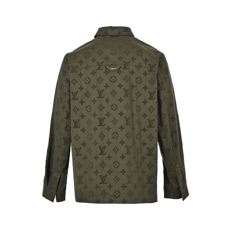 Louis VuittonLouis Vuitton Flock-embossed cotton jacket shirtWear it with jeans for casual chic, or with a black pencil skirt for elegance. Roll up the cuffs for a casual look and wear it with a classic watch for a touch