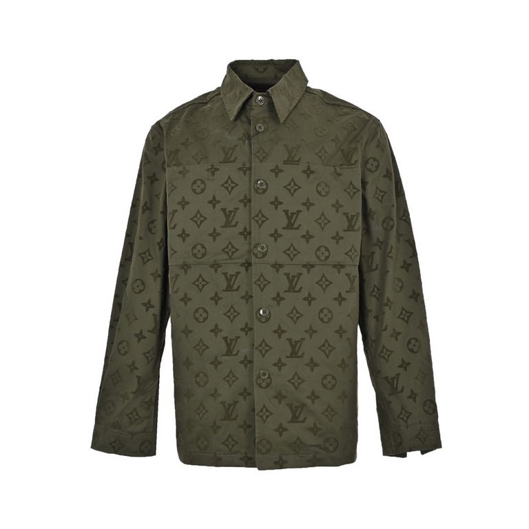 Louis VuittonLouis Vuitton Flock-embossed cotton jacket shirtWear it with jeans for casual chic, or with a black pencil skirt for elegance. Roll up the cuffs for a casual look and wear it with a classic watch for a touch