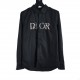 DIOR  Dior gradient floral embroidery shirt long sleeveThe front pattern uses imported embroidery thread, by 100,000 needle embroidery process to make Di pattern base, on the basis of embroidery combined with disperse dy