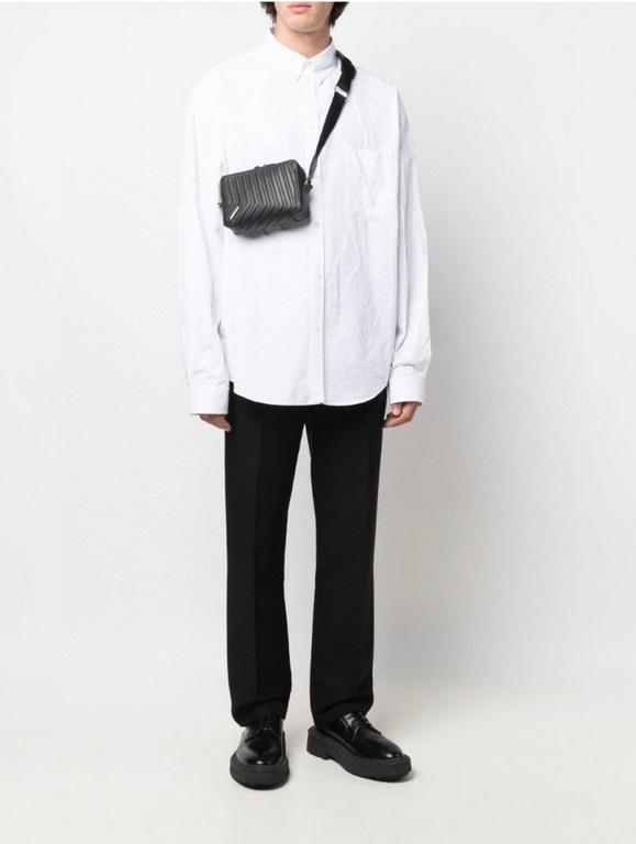 BALENCIAGAParisian Family 23ss Back English Letter Long Sleeve Shirt, Upshot Collection